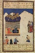 Majnun with the Black dog outside Layla-s Camp